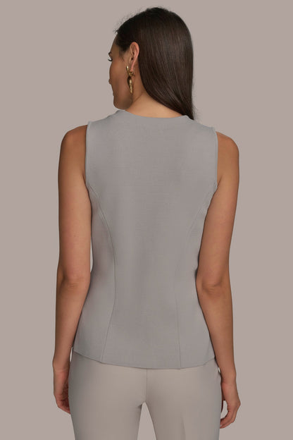 SLEEVELESS BUTTON UP SWEATER VEST