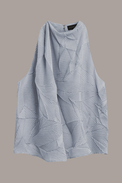 TEXTURED TOP WITH ANGLED HEM