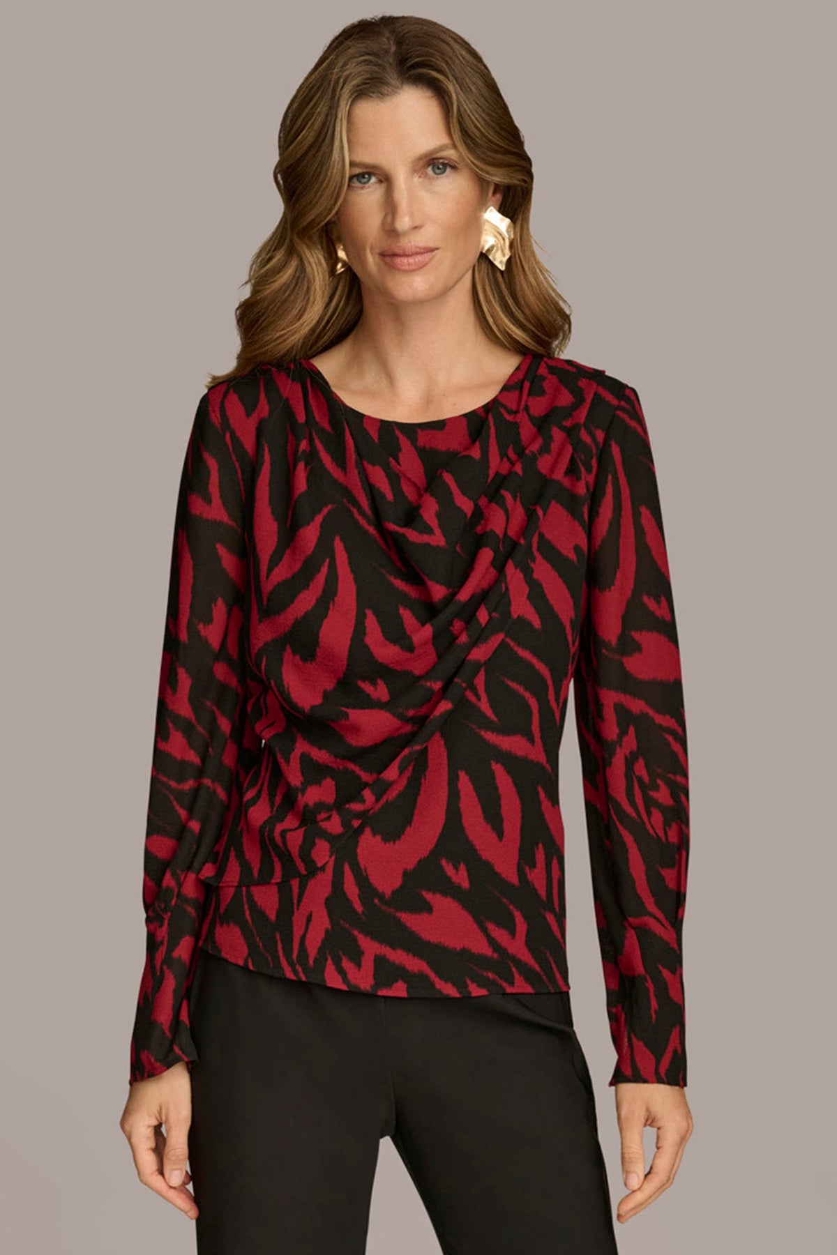 PRINT WIDE CUFF TOP