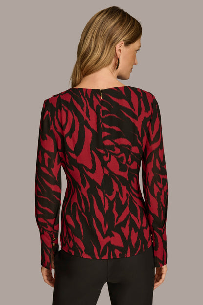 PRINT WIDE CUFF TOP