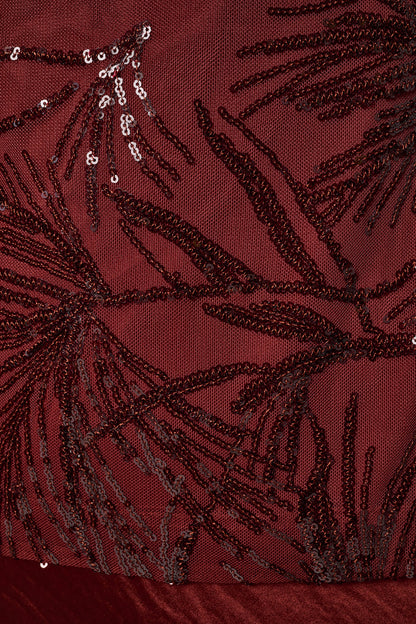 SLEEVELESS COWL NECK SEQUIN BLOUSE