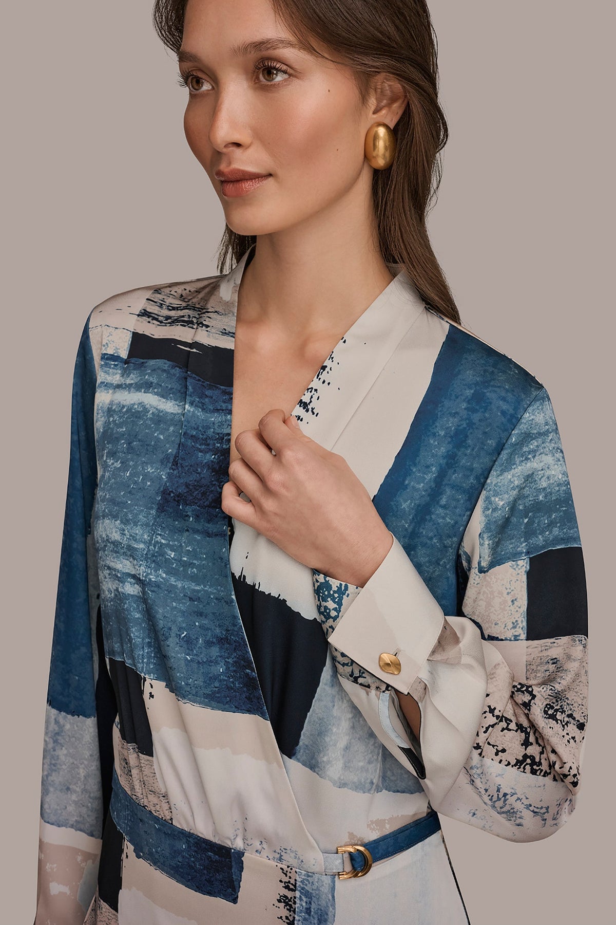 FAUX WRAP BLOUSE
