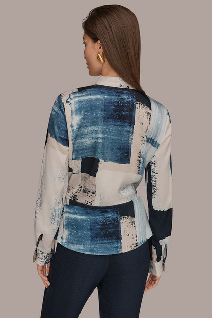 FAUX WRAP BLOUSE