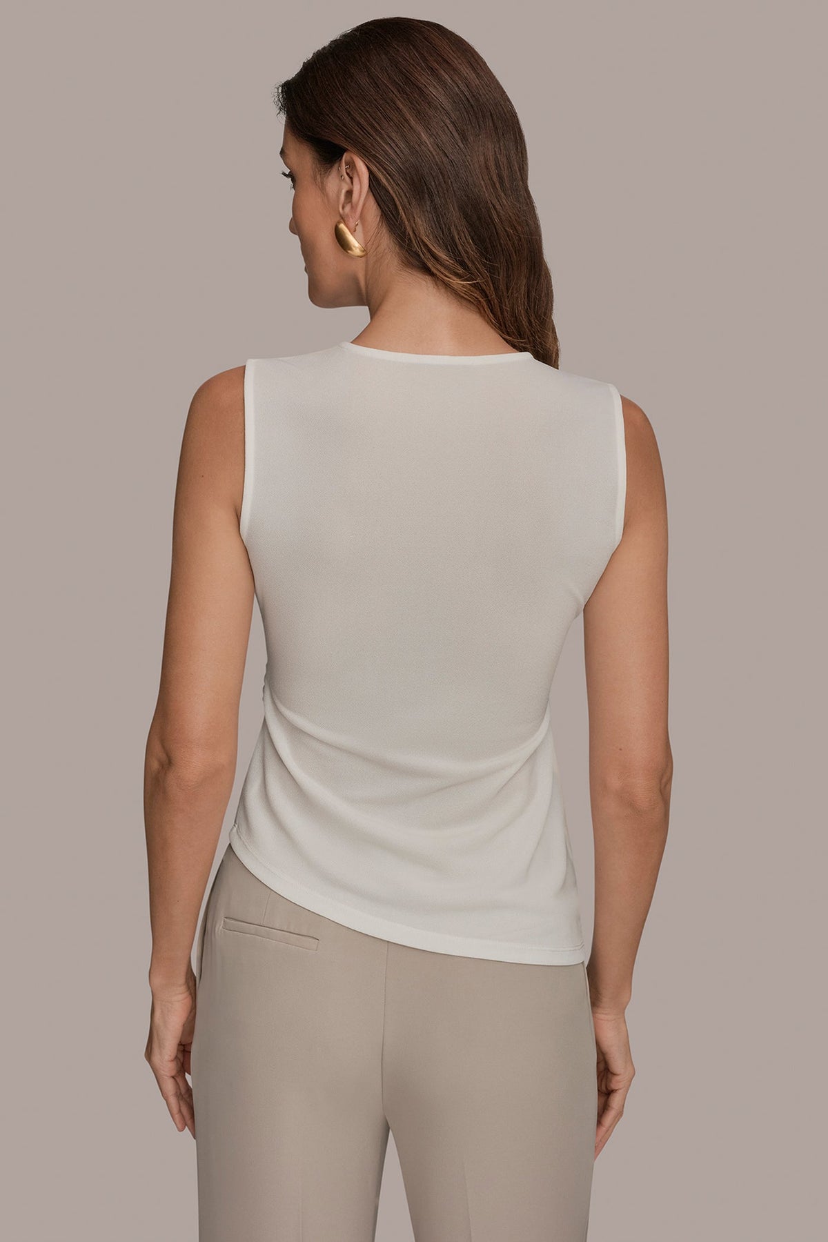 ASYMMETRIC RUCHED TOP