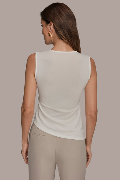 ASYMMETRIC RUCHED TOP