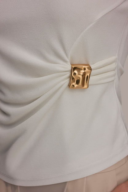 ASYMMETRIC RUCHED TOP