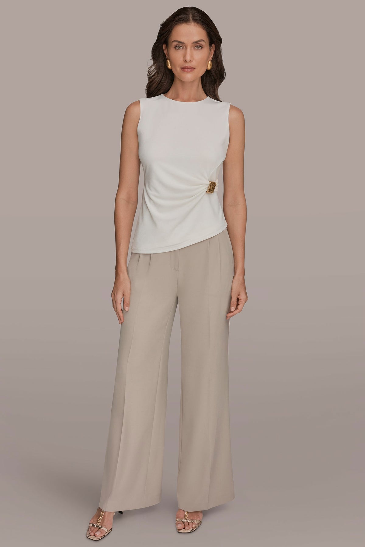 ASYMMETRIC RUCHED TOP