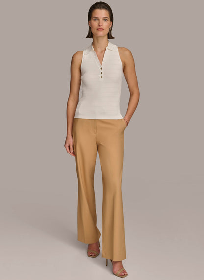TEXTURE SWEATER WITH GOLD BUTTONS