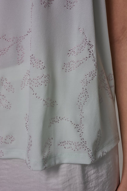 DRAPE TWIST SHOULDER BLOUSE