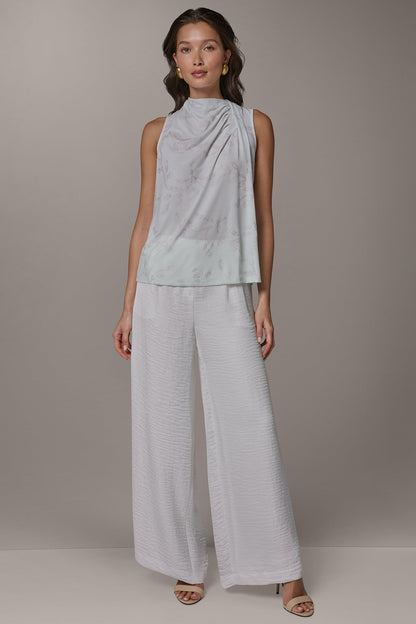 DRAPE TWIST SHOULDER BLOUSE