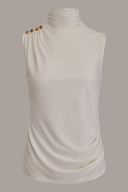 BUTTON SHOULDER BLOUSE