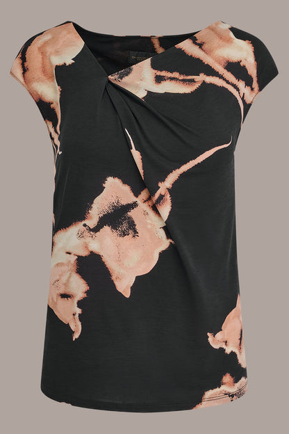 FLORAL ASYMMETRIC BLOUSE