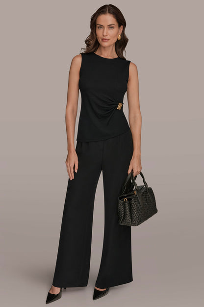 ASYMMETRIC RUCHED TOP