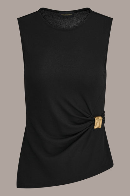 ASYMMETRIC RUCHED TOP