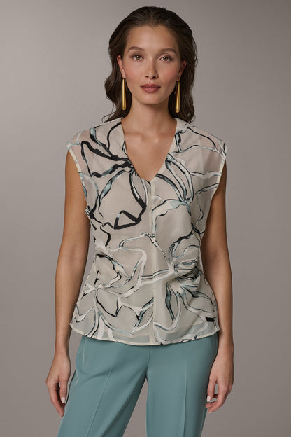 FLORAL BURNOUT TOP