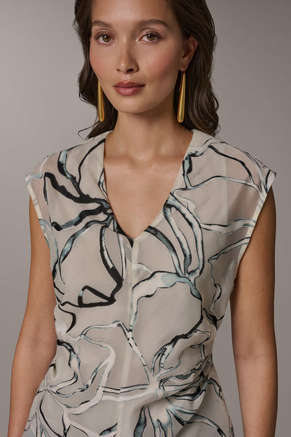 FLORAL BURNOUT TOP