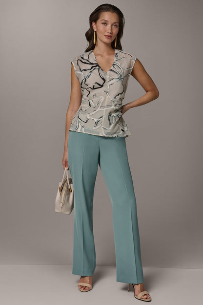 FLORAL BURNOUT TOP