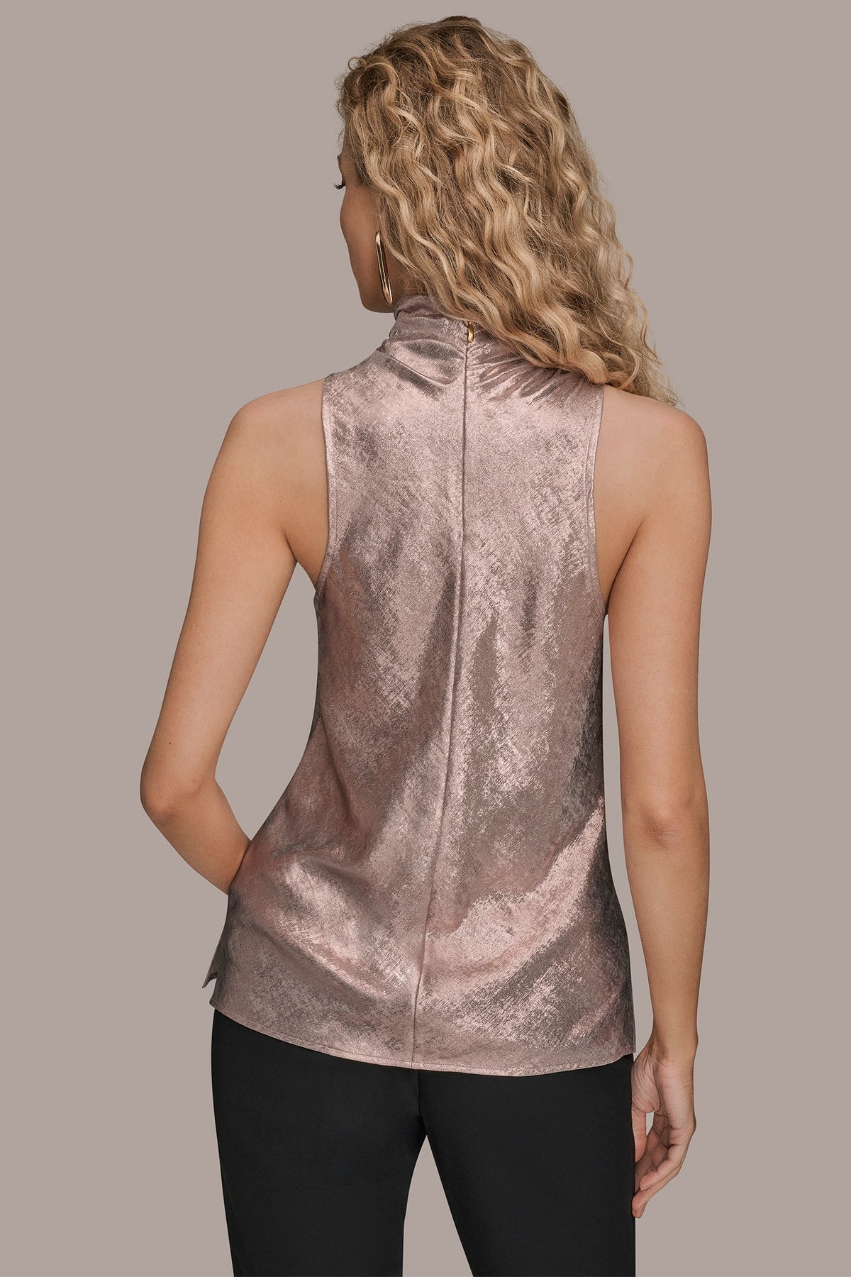 HIGH COWL-NECK BLOUSE