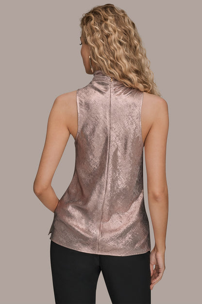 HIGH COWL-NECK BLOUSE