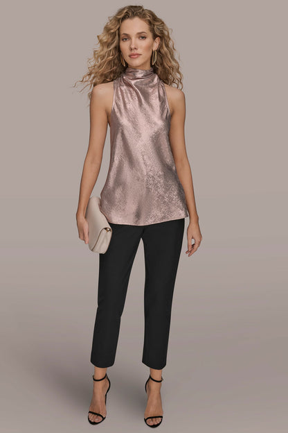 HIGH COWL-NECK BLOUSE