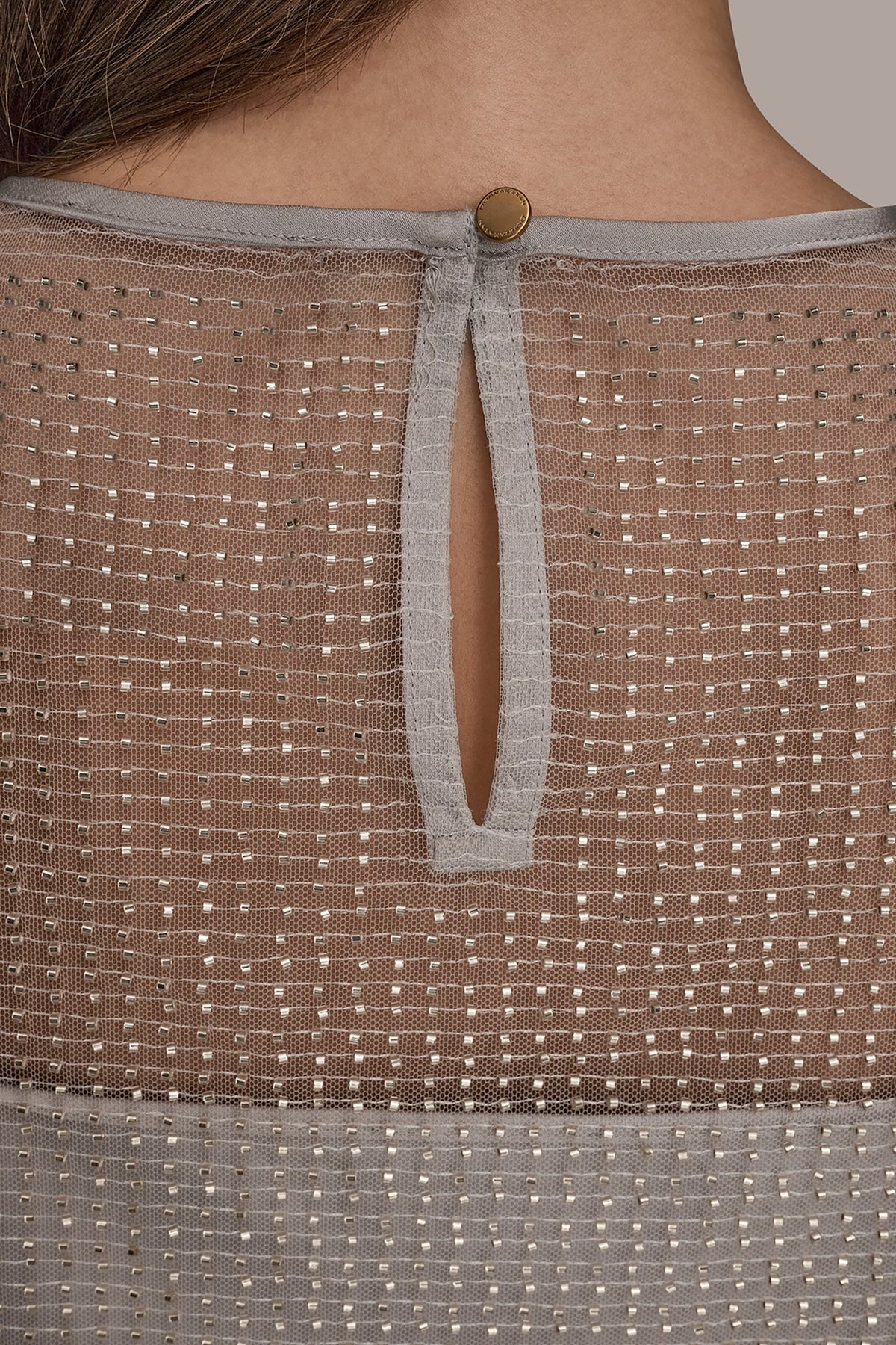 LAYERED BEADED SLEEVELESS BLOUSE