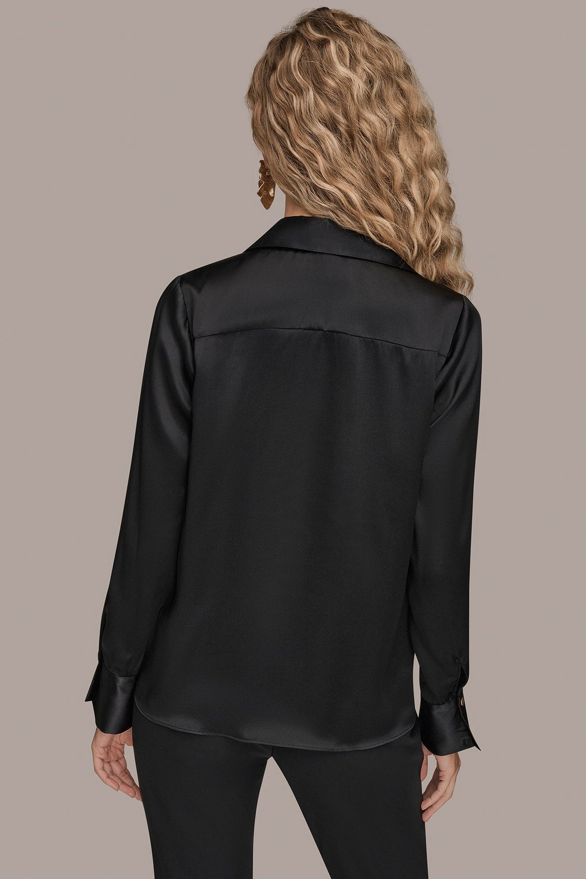 STRETCH SILK-SATIN SHIRT