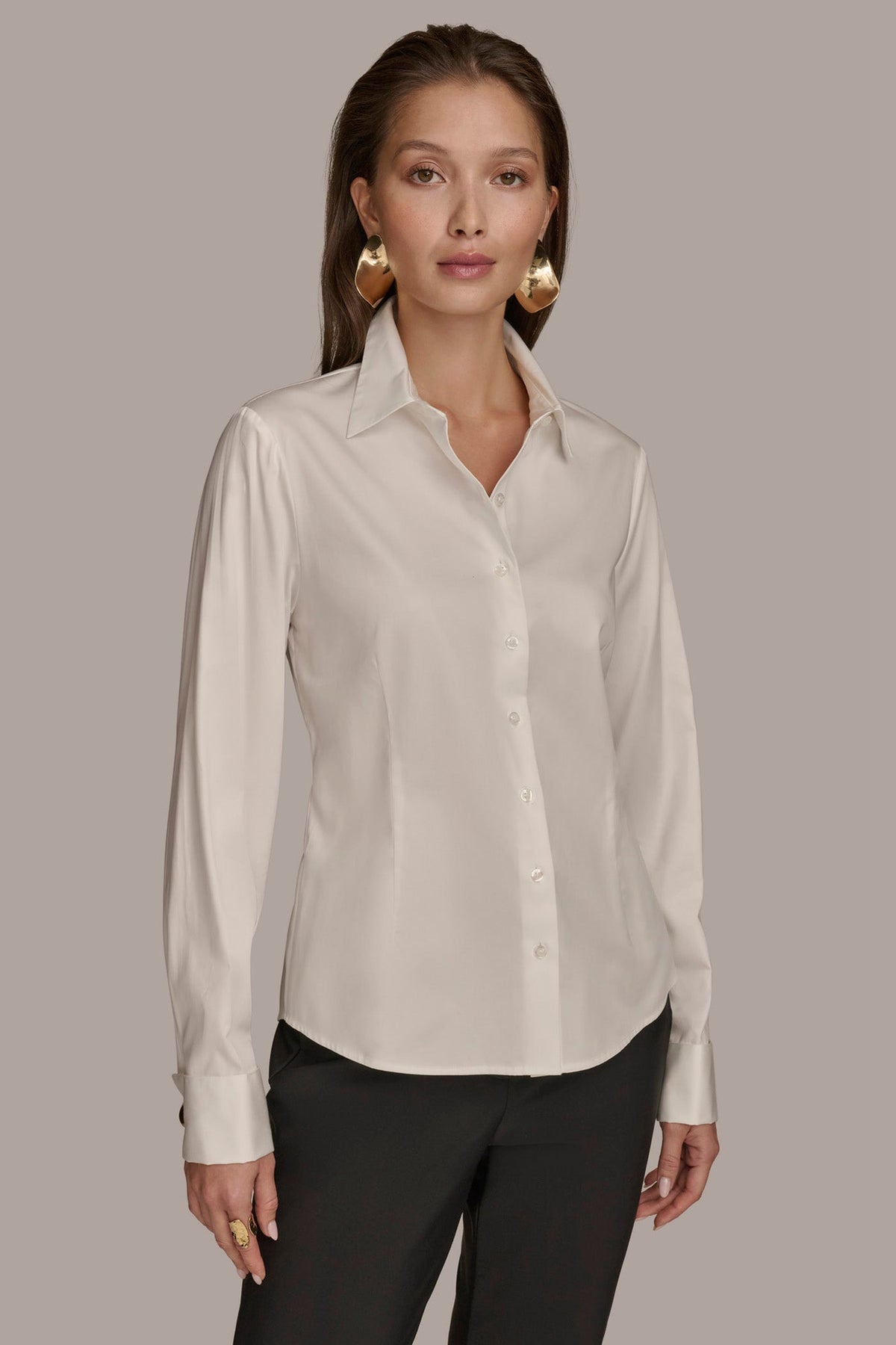 BUTTON UP WITH CUFF HARDWARE TOP