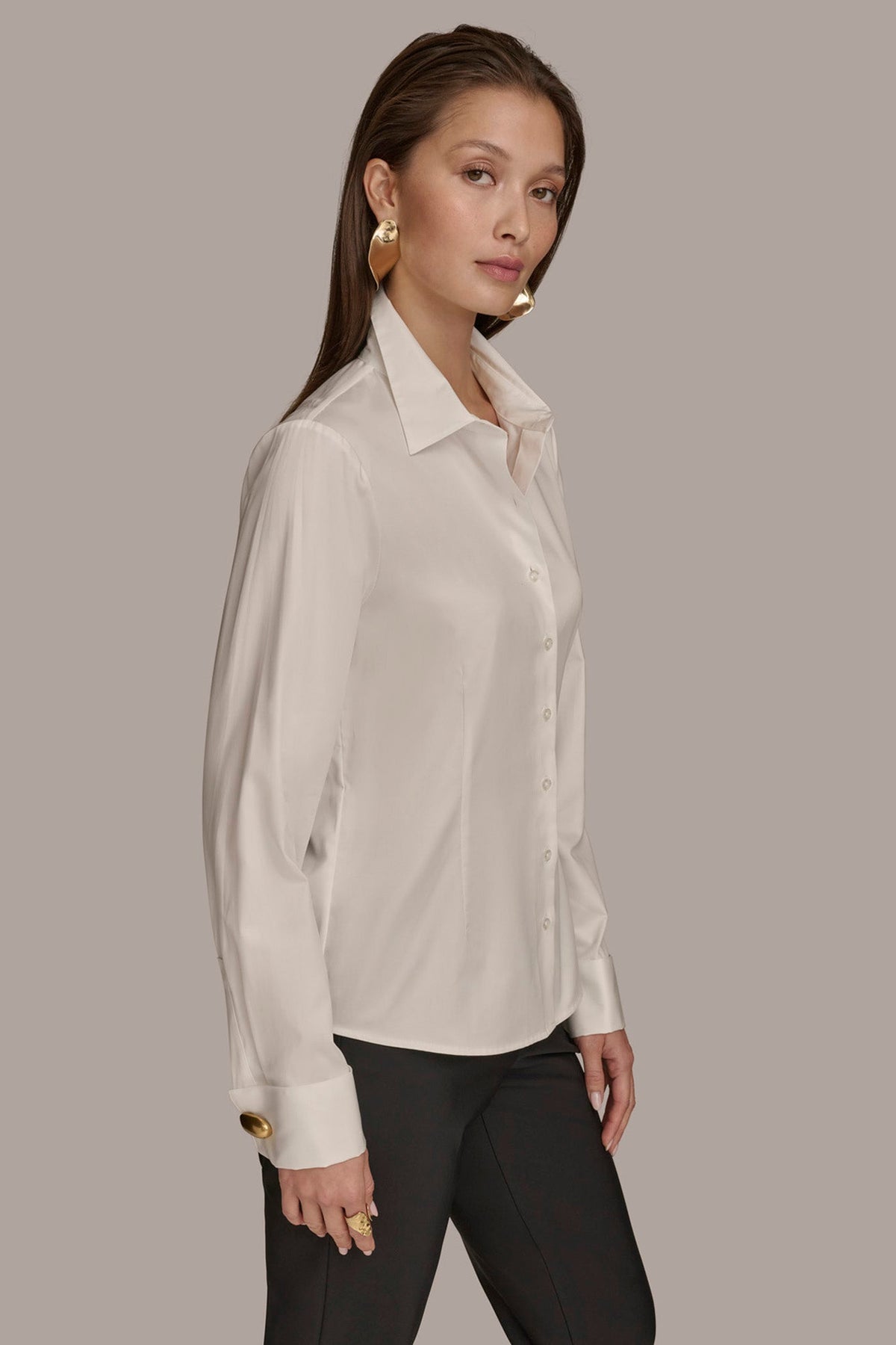 BUTTON UP WITH CUFF HARDWARE TOP