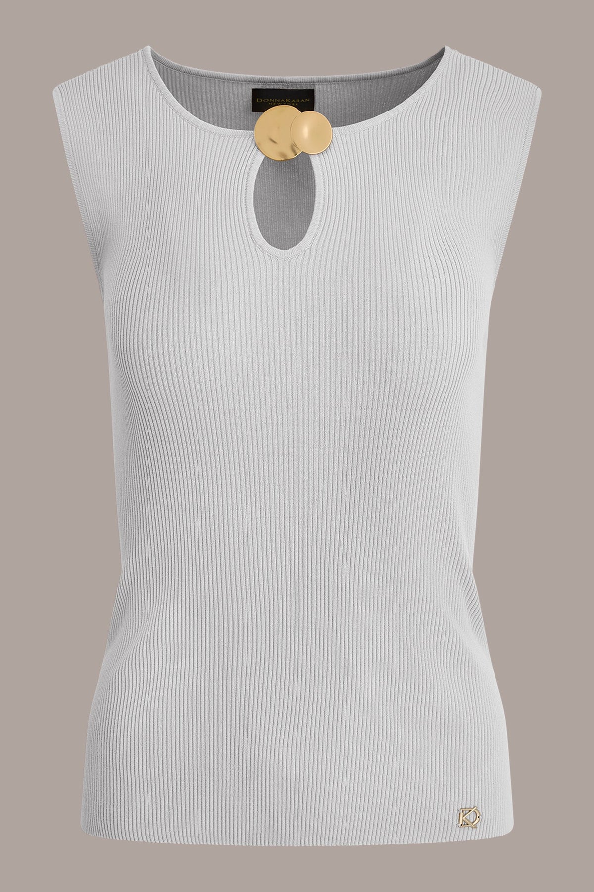 KEYHOLE RIBBED SWEATER TANK
