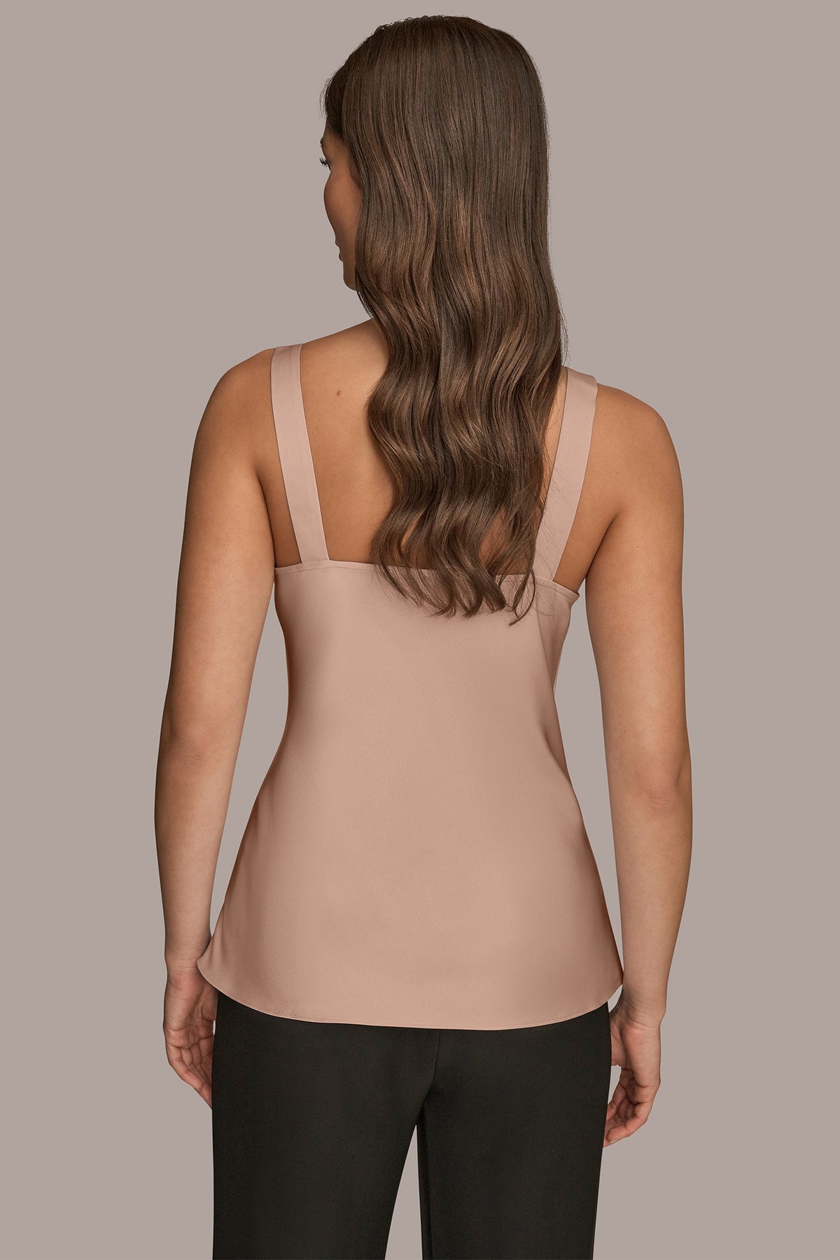 SATIN COWL-NECK CAMISOLE