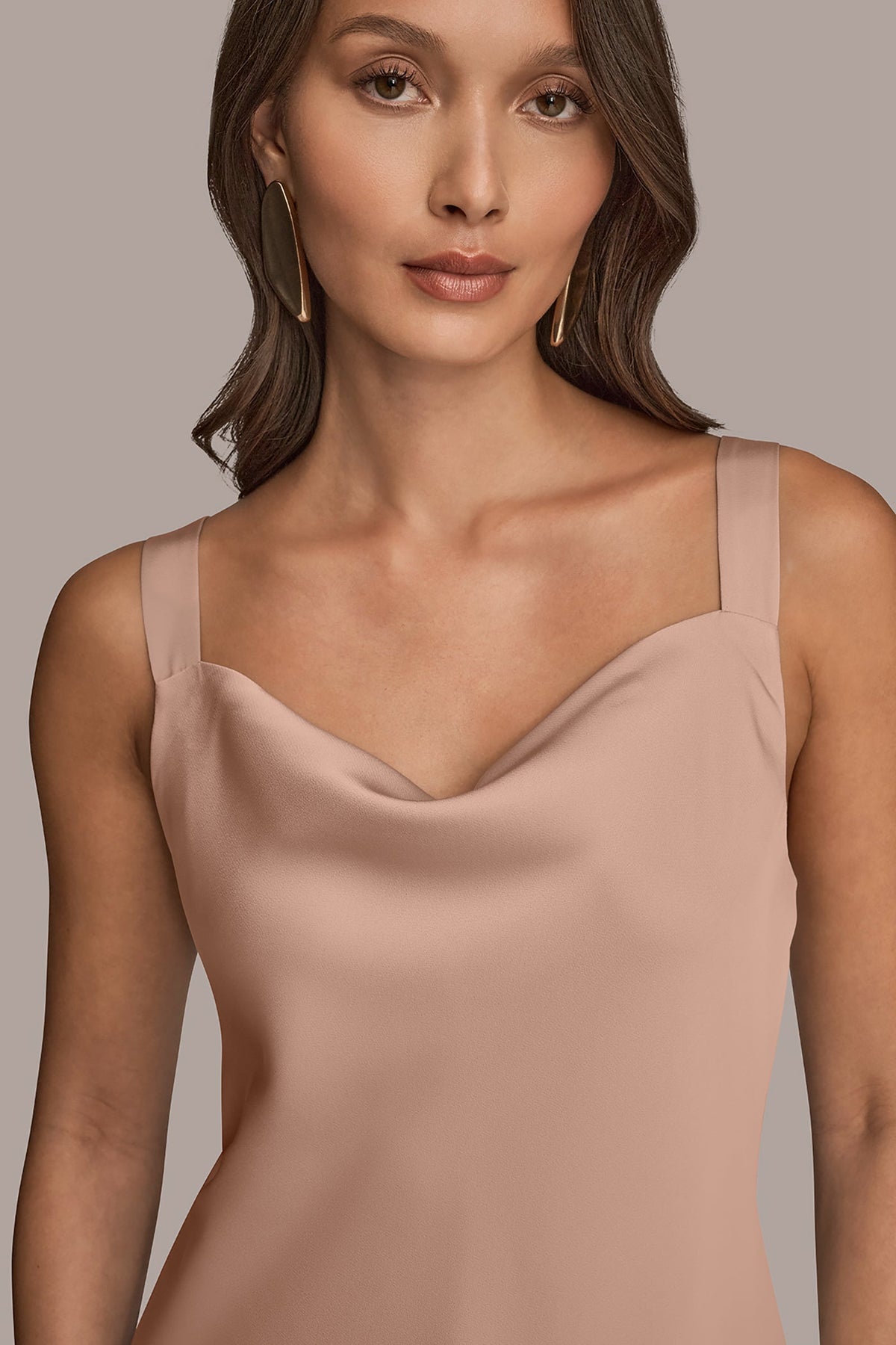 SATIN COWL-NECK CAMISOLE