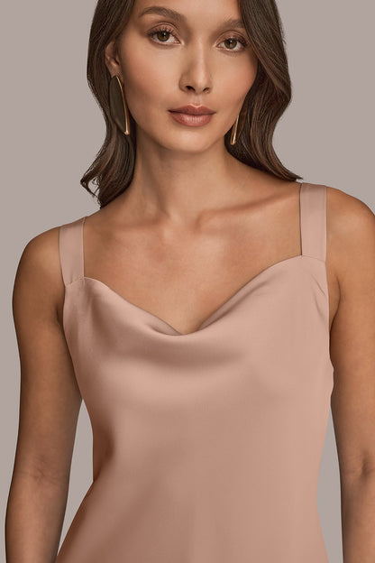 SATIN COWL-NECK CAMISOLE