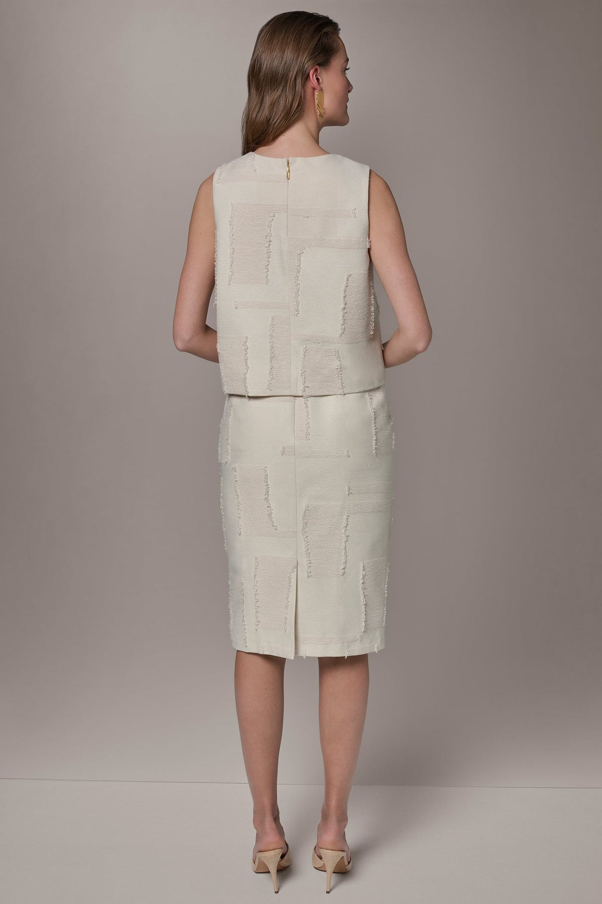 JACQUARD CROPPED BLOUSE