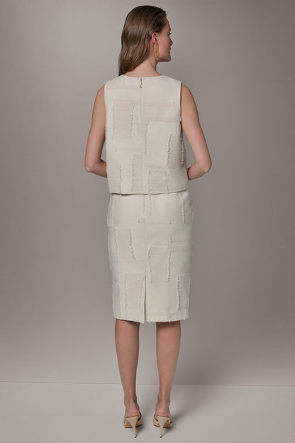 JACQUARD CROPPED BLOUSE