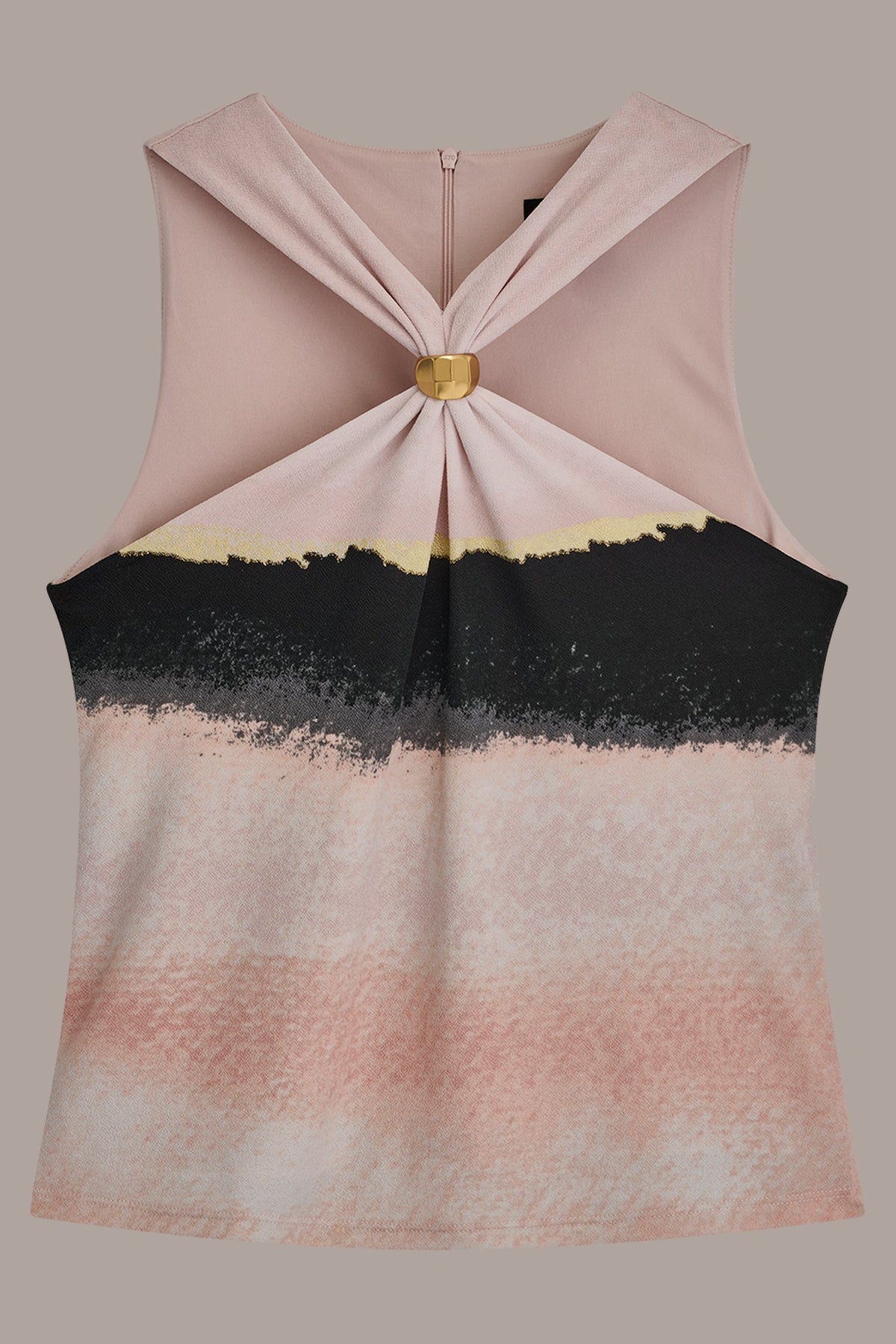 PRINTED HALTER TOP